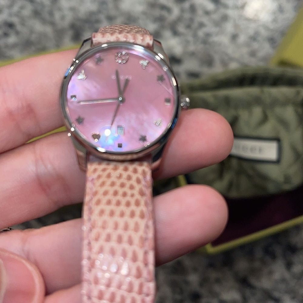 Gucci Pink Lizard Watch 29mm - Picture 3 of 5